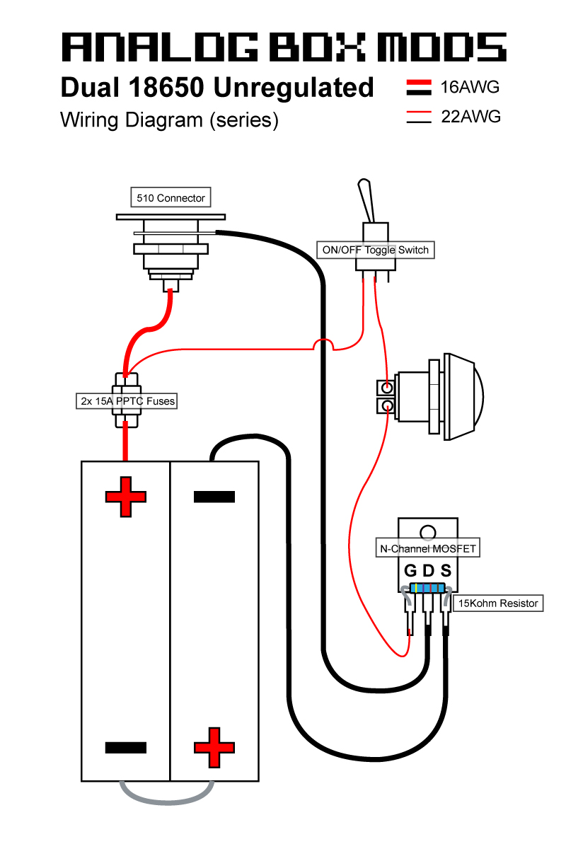 Series 18650 Box Mod Wiring Diagram - diagram wiring water heater